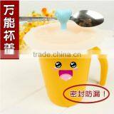 Fda Universal Silicone Drink Cup Lids Tea Cup Cover Lids With Scoop thumbnail-5
