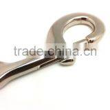 4-3/4" Solid Brass Hook in Nickel Plate, Solid Brass Swivel Eye Metal Snap Hook thumbnail-4