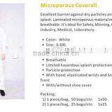 Disposable Microporous Coverall,buzo Desechable 50 Gsm With Hood,disposable Coverall for Safety Use thumbnail-1