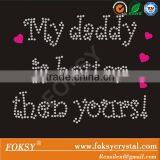 I LOVE DAD! Father's Day Rhinestone and Glitter Iron on Transfers for Tshirts thumbnail-5