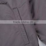 100% Nylon Men's Collar Zipper Gray Jacket thumbnail-3