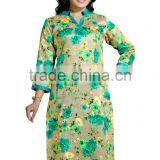 Jute Silk Digital Printed Glamour Styles Kurtis/fancy Kurti/kurta and Kurti thumbnail-1