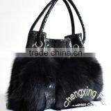 CX-H-27A Good Quality Wholesale Price Genuine Fox Fur Handbag thumbnail-6