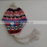 Colorful PomPom Knitted Beanie With Earmuffs thumbnail-5