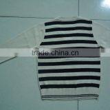 V-neck Pure Cotton Knitting Back Stripe Boys Argyle Sweater thumbnail-2