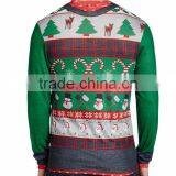 Men Green Sweater Red Striped Pattern Custom Christmas Sweater thumbnail-2
