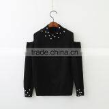 2-6 Years Wholesale 2017 New Fashion Winter Girls Knitted Sweater Long Sleeve Shoulderless Pullover Girls Sweaters thumbnail-3