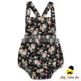 HYB178 Yihong Fancy Black Fabric Printed Flowers Baby Soft Cotton Romper Crepe Punjabi Suits thumbnail-1