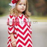 Kids Clothing Wholesale 2014hot Sale Baby Girls Chevron Dress Kids Clothes Infants Summer Dress Baby Ruffle Dress Children Cloth thumbnail-1