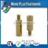 Made in Taiwan Brass Plated Stainless Steel Zinc Finish Standoff Nut thumbnail-2