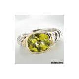 Sell D.Y. 18K Gold Sterling Silver With Lemon Citrine Ring thumbnail-1