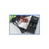 Healthy LCD E-Cigarettes 14500 Battery Aluminum Black / Red