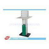 Public Place Service Advertisement Display Stands With White Green MDF