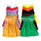 Wholesale Children Flutter Sleeveless Dress Baby Girls Cotton Ruffle Dressess Kids Boutique Clothes thumbnail-2