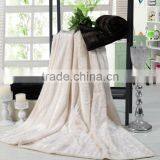 Latest Fashion Design and Soft Bedding Throw Pure Color 100% Polyester Plush Blanket thumbnail-1