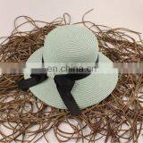 Summer Pure Colour Large Eaves Straw Hat Foldable Sunshade Hat thumbnail-5