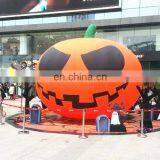 Halloween Outdoor Decorated With Giant Inflatable Pumpkin, Inflatable Pumpkin Balloon