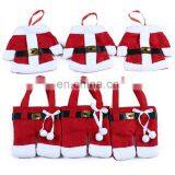 2Pcs/set Cute Christmas Santa Clothes and Pants Shaped Cutlery Silverware Holder Set Knives and Forks Pockets thumbnail-6