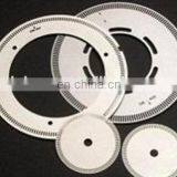 Acid etching metal for encoder wheel