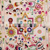 Indian Home Decorative Throws Rugs Ethnic Suzani Bedspread Antique Uzbek Suzani Embriodery Quilt thumbnail-2