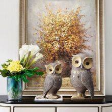 American Style Classic Resin Craft Owl Table Decoration Father And Son Animal Figures Ornaments For Home Decor thumbnail-5