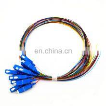 1.5meter 2meter 0.9mm sc apc  / upc 12 core 12ct singlemode sc pigtails sc upc 12 core fiber optical pigtail