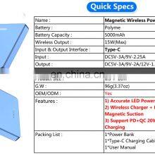 Customized Fast Charge 5000mah Wholesale Wireless Magnetic Power Bank for Iphone 12 thumbnail-2