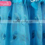 New Princess Blue Dress Up Girls Cosplay Birthday Party Dress thumbnail-5