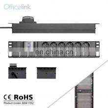 2U стойка PDU с европейскими розетками