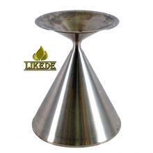 Integrated Tulip Conical Table Base Metal Brushed #304 Stainless Steel Trumpet Style Furniture Legs