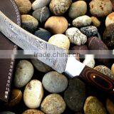 Udk H268" Custom Made Damascus Hunting Knife / Bowie Knife With Walnut Wood Handle thumbnail-1