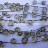 GREEN AMETHYST FACETED BROILETS GEMSTONE BEADS thumbnail-1