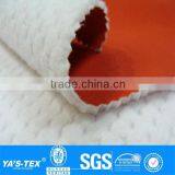 3 Layers Orange Small Dot Polar Fleece Boned Stretch Waterproof Polyester Spandex Fabric for Outdoor Jacket