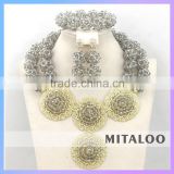 Mitaloo MT0003 Hot Sale Style Wholasale Price Elegant Costume Necklace Earring Jewelry Set Bridal