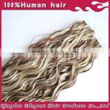 Wholesale Double Drawn Curly Mixed Colors Virgin Brazilian Hair Curly Tape Hair Extensions thumbnail-3