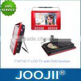 7 inch analog portable TV with DVD, Good price portable mini tv