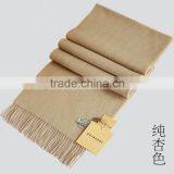 Wholesale Top Quality Unisex Woman Man Plain Pure 100% Wool Scarf thumbnail-4