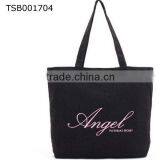Multifunction Cheap Promotional Black Nylon Zip Tote Bag