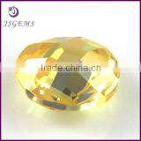 Synthetic Round cz Loose Yellow Double Checker cz Gemstone