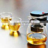 hot sale Beatiful Shape Heat-resistant borosilicate glass coffee set