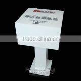High Quality White Acrylic Donation Box,organic Glass Stand for Donation thumbnail-3