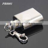 1oz Stainless Steel Portable Flagon Kettle Oilcan Keychain 28ML Metal Travel Wine Pot Mini Hip Flask thumbnail-2