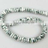 Gemstone Moss Agate Rondelle Beads for Jewelry thumbnail-1