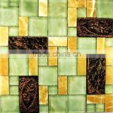 (glass + marble + resin) Mosaic wall tiles, different material mixed mosaic, composited color blended mosaic