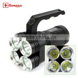 GOREAD Y60 High bright black aluminum rechargeable T6 flashlight 4*LED 4 mode 40W search products