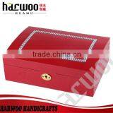 Top Grade Fashion Men's Accessories Red Wooden Tie Clip Box