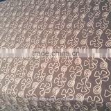 2015 organza satin embroidery fabric for wedding table cloth
