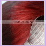100% acrylic faux fur textile fabric for clothing tip print red