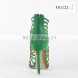 OLNS009 2016 Beautiful Gladiator Sexy Women Sandals Green Ankle Strap Novelty Fish Toe Sandal Shoes for Women thumbnail-4