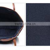 Hot Selling 2016 Nylon Leather Shopping Bag Simple Design Lady Tote thumbnail-3